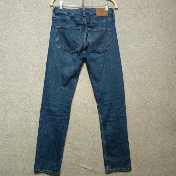 Hollister Slim Straight Mens Jeans 28x32 Medium Wash Blue Denim Stretch - Picture 2 of 9